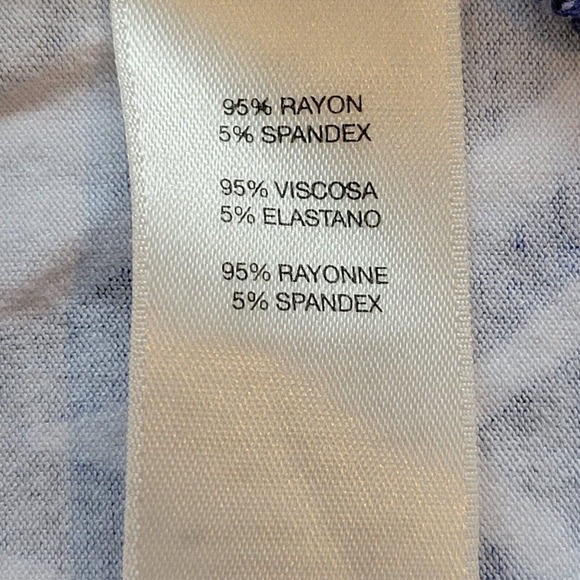 Chicos Travelers Tunic Top Shirt Women’s Size 2 US Large L Blue White Geometric - Picture 5 of 8